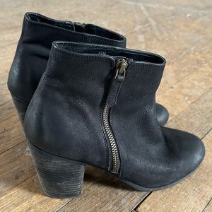 BP Trolley Booties Black Genuine Leather
